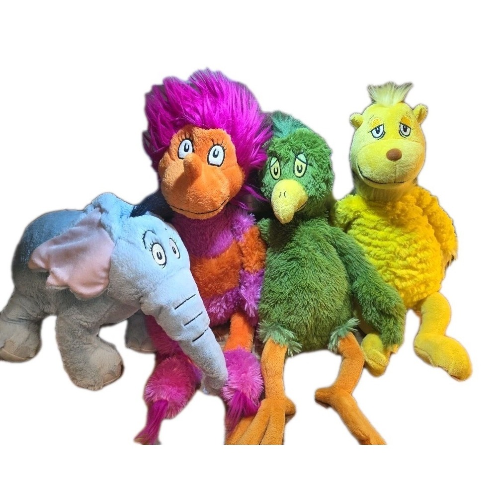 Dr Seuss Lot 4 Plush Horton, Snoozapalooza, Wocket & Hooey